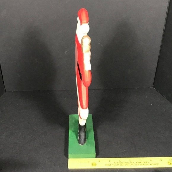 Vintage Folk art Santa Christmas decoration, Carved wood standing Kris Kringle C - Picture 10 of 10